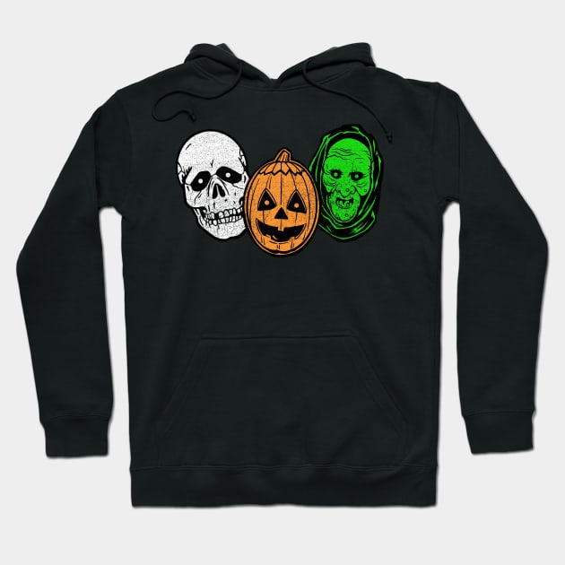 Halloween 3 Silver Shamrock Masks Hoodie by StudioPM71